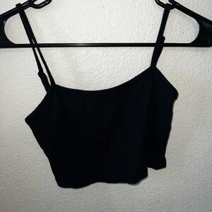 SHEIN Black Sleeveless Crop Camisole